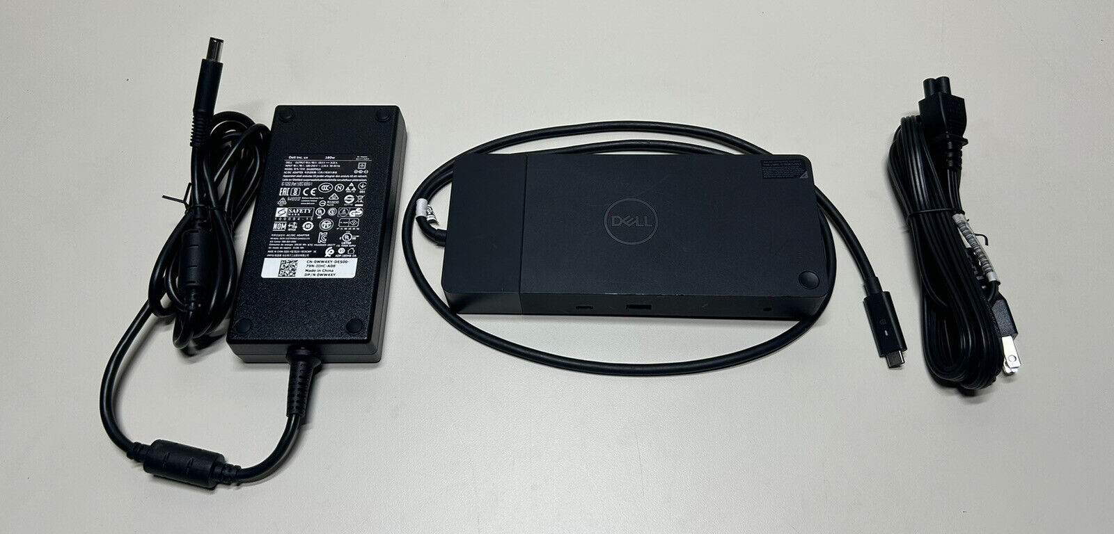 Dell WD19 USB Type-C Docking Station Black K20A001 K20A ~K with 180w AC Adapter