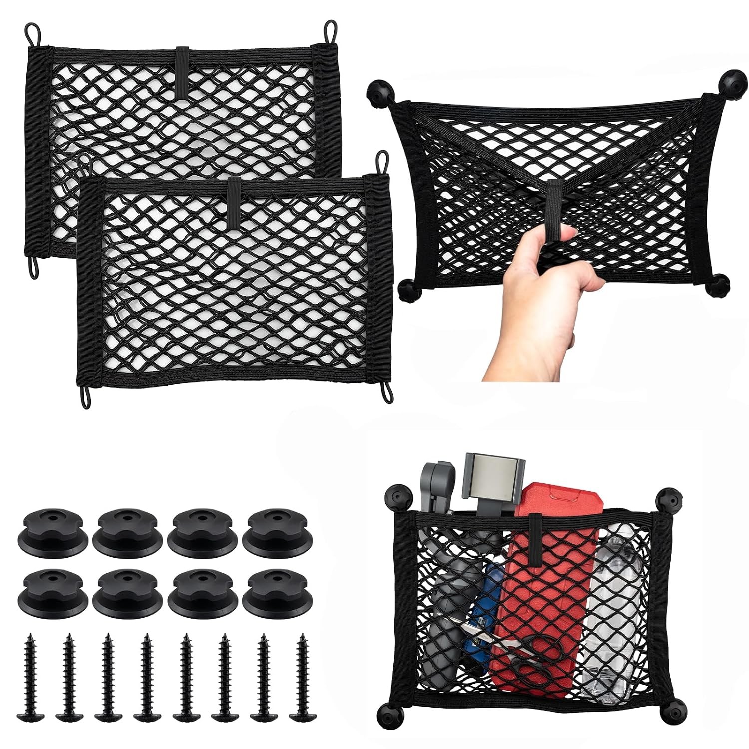 2-Pack Small Mesh Storage Pocket Organizer 14.3"x9.5"
