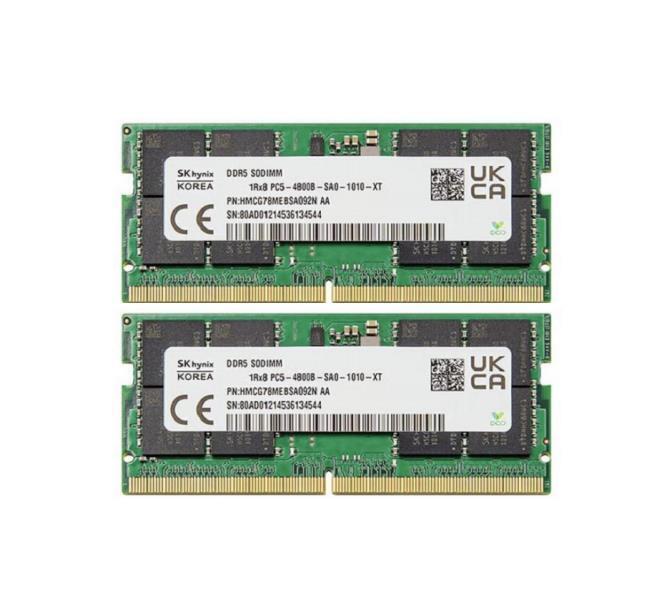 SK hynix 32GB(16*2) DDR5 4800MHz PC5-38400 SODIMM Laptop RAM 1Rx8
