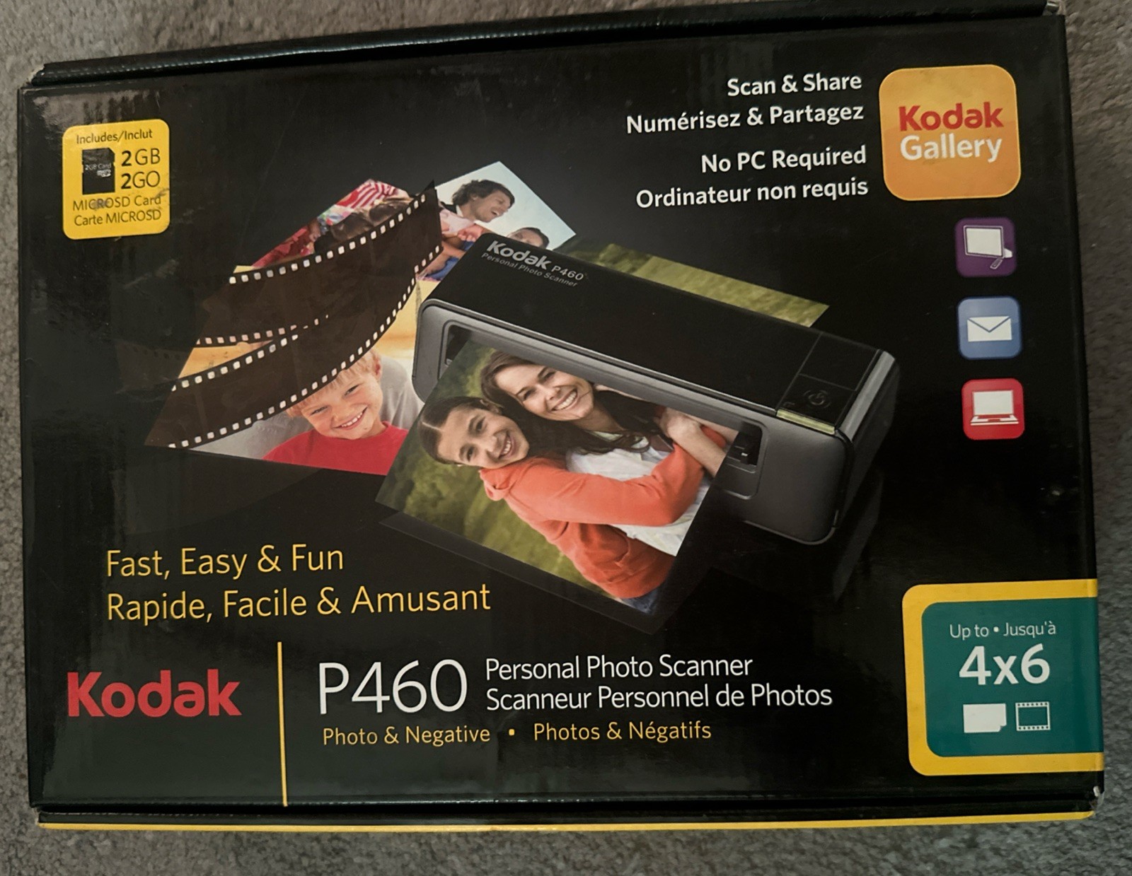 Kodak P460 Portable Personal Photo Scanner USB 4x6in