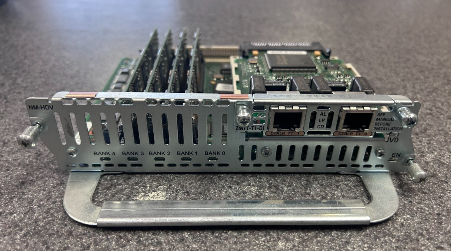 Cisco NM-HDV Network Module w/ Cisco 2MFT-T1-DI Interface Cards