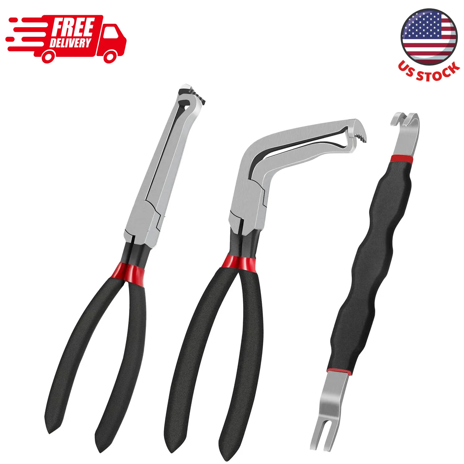 Electrical Disconnect Pliers Set 3 Piece Tool Kit 37960 37980 13120