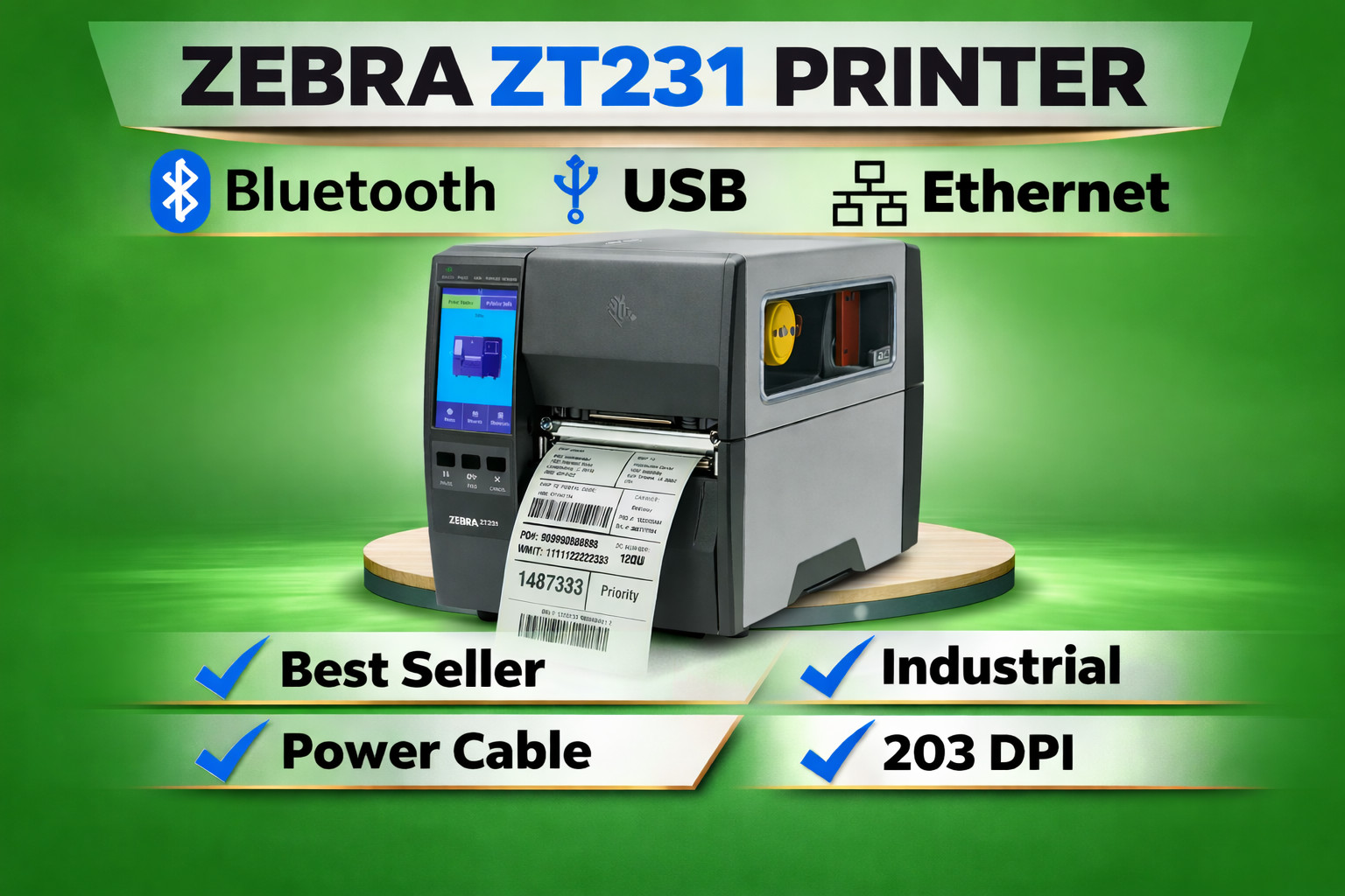 *ZASP Certified* - Zebra ZT231 203DPI Thermal Label Printer ZT23142-T01000FZ