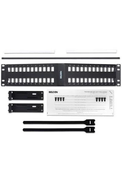 BELDEN | AX104601 Coax Panel Commercial, ANGLED 48-PORT KEYCONNECT PATCH  
