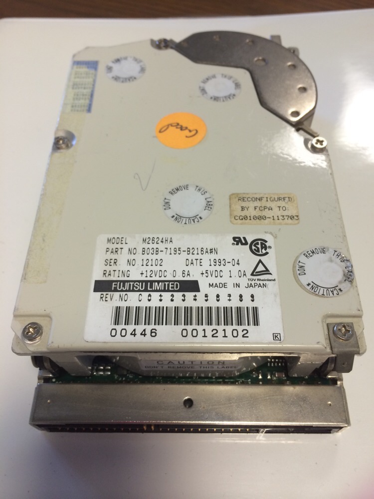 Fujitsu M2624HA  520MB DIF HDD