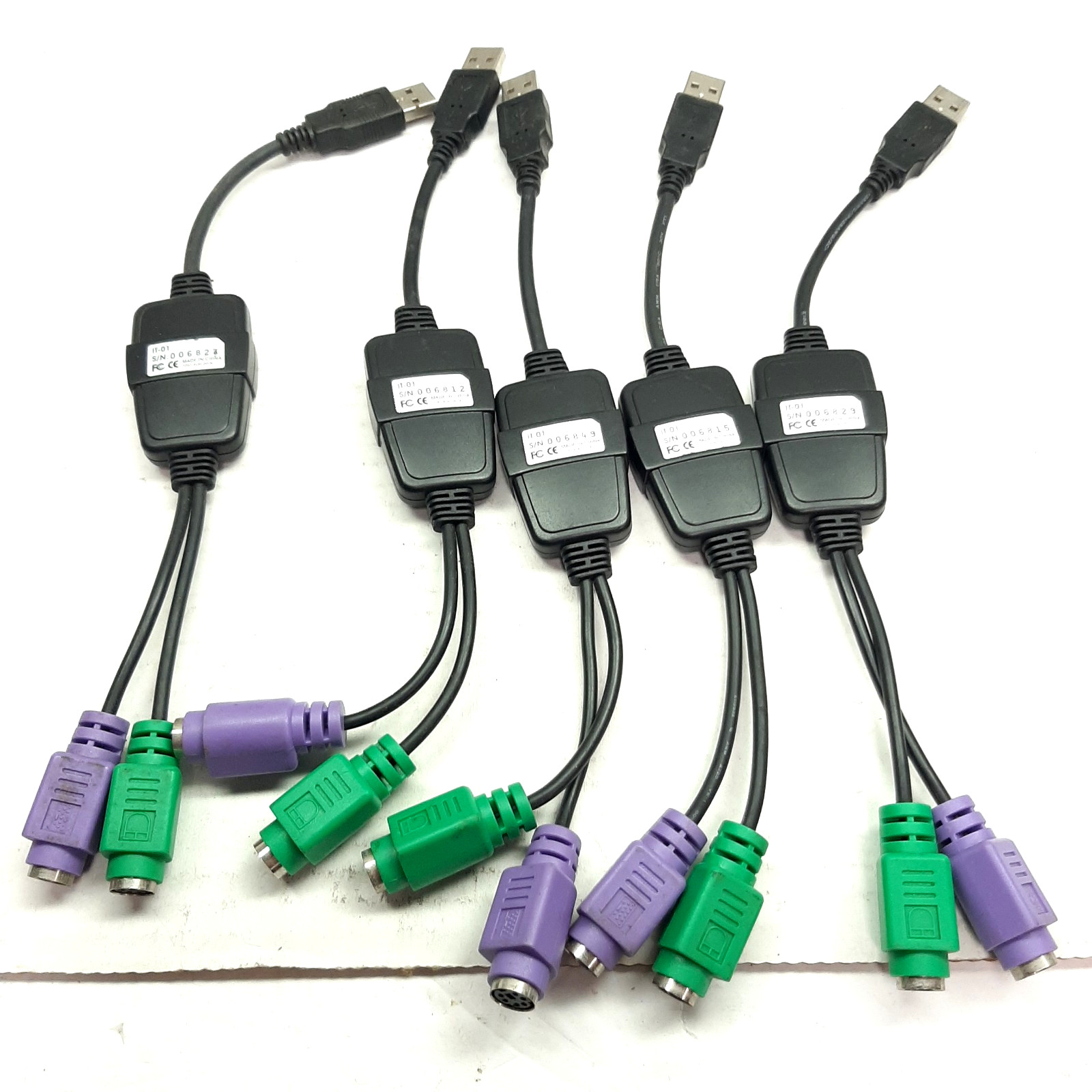 5 PCS USB to Dual A-USB2PS2 PS/2 Adapter PS/2 Mouse/Keyboard to USB Port ~ OBB14