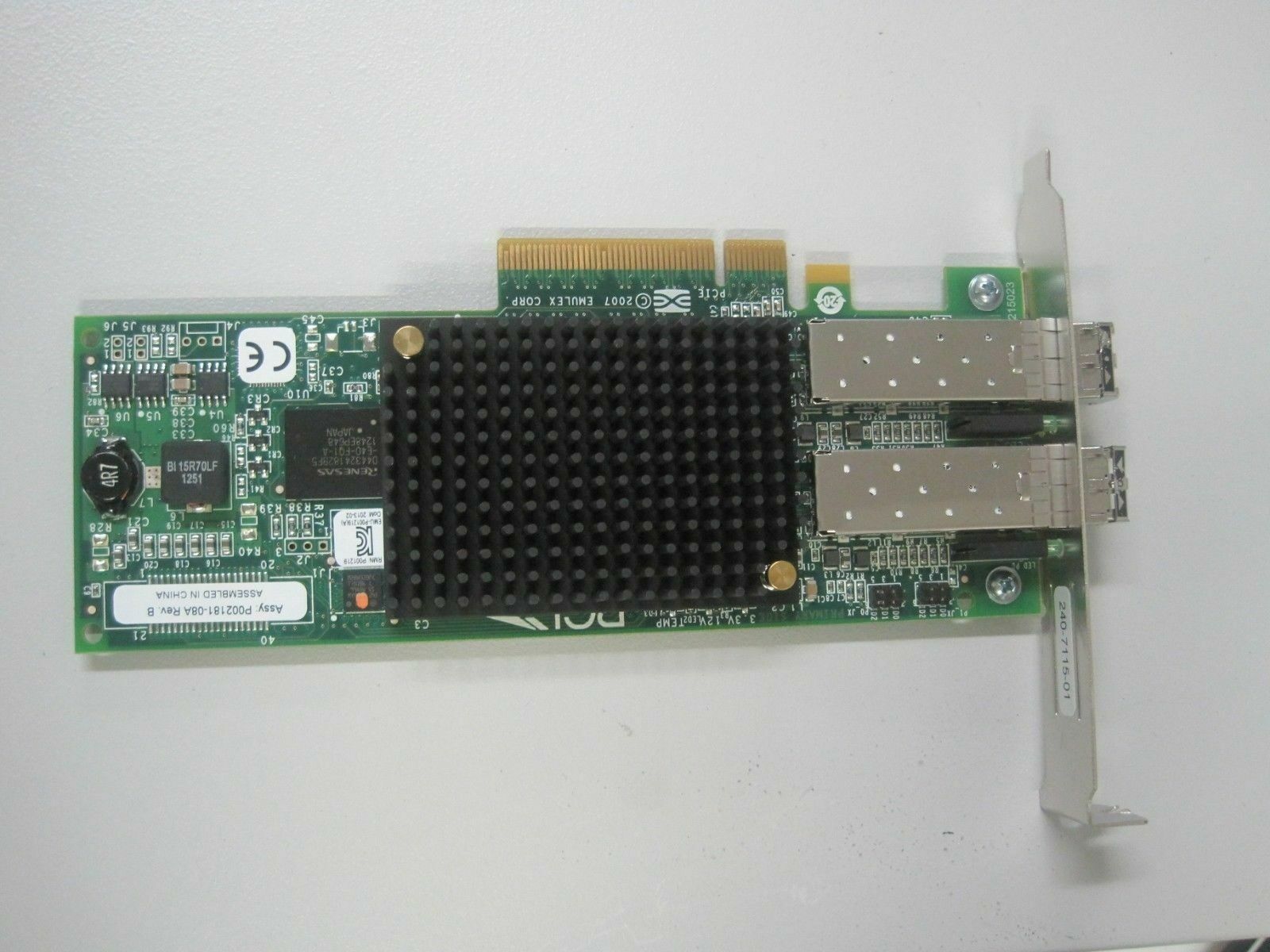 Lot of 2 SUN Oracle 7053434 8Gbps PCI Express Dual FC HBA w/Full Height Bracket 