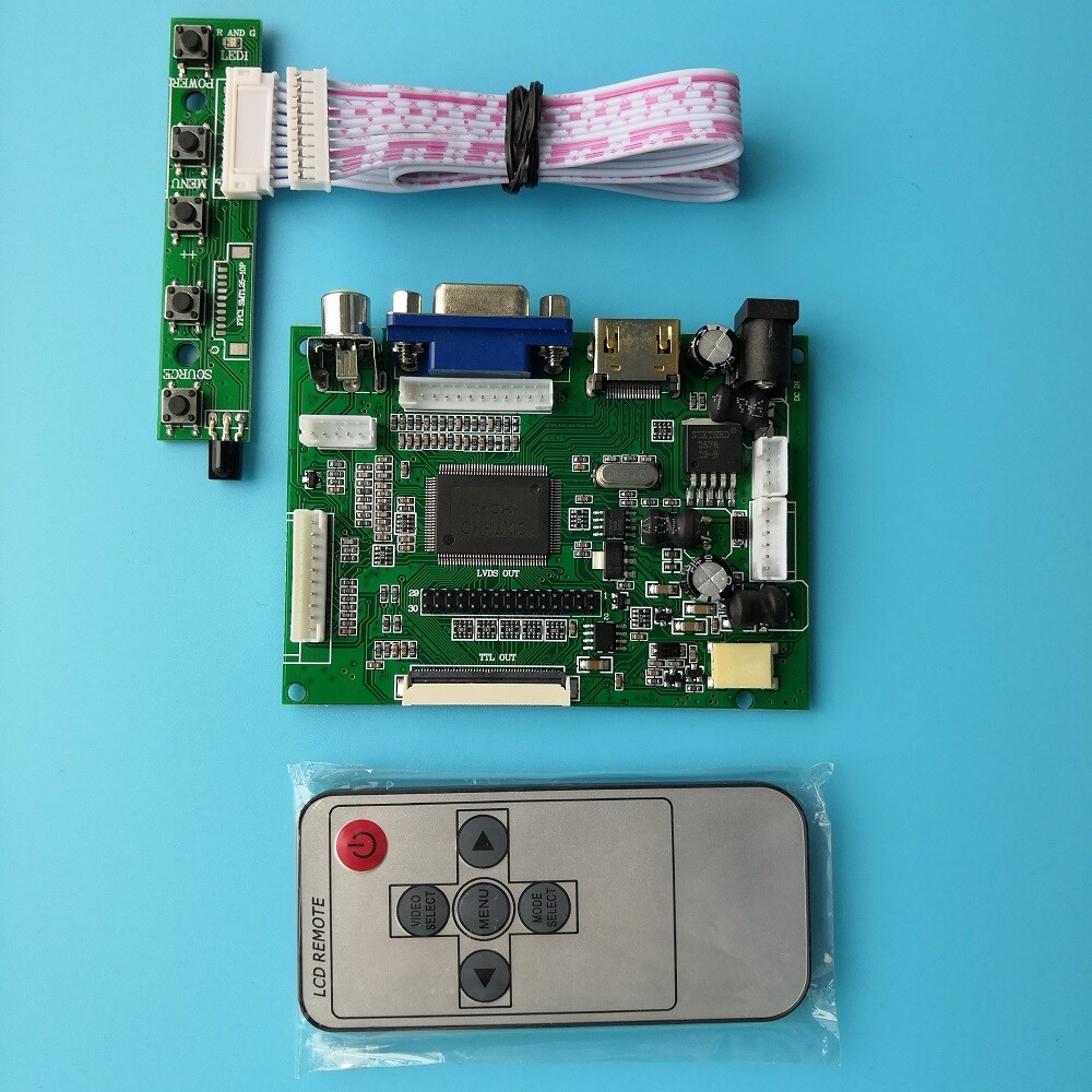 HDMI VGA 2AV 50PIN TTL LVDS Controller Board kit for LCD AT070TN92 Raspberry PI