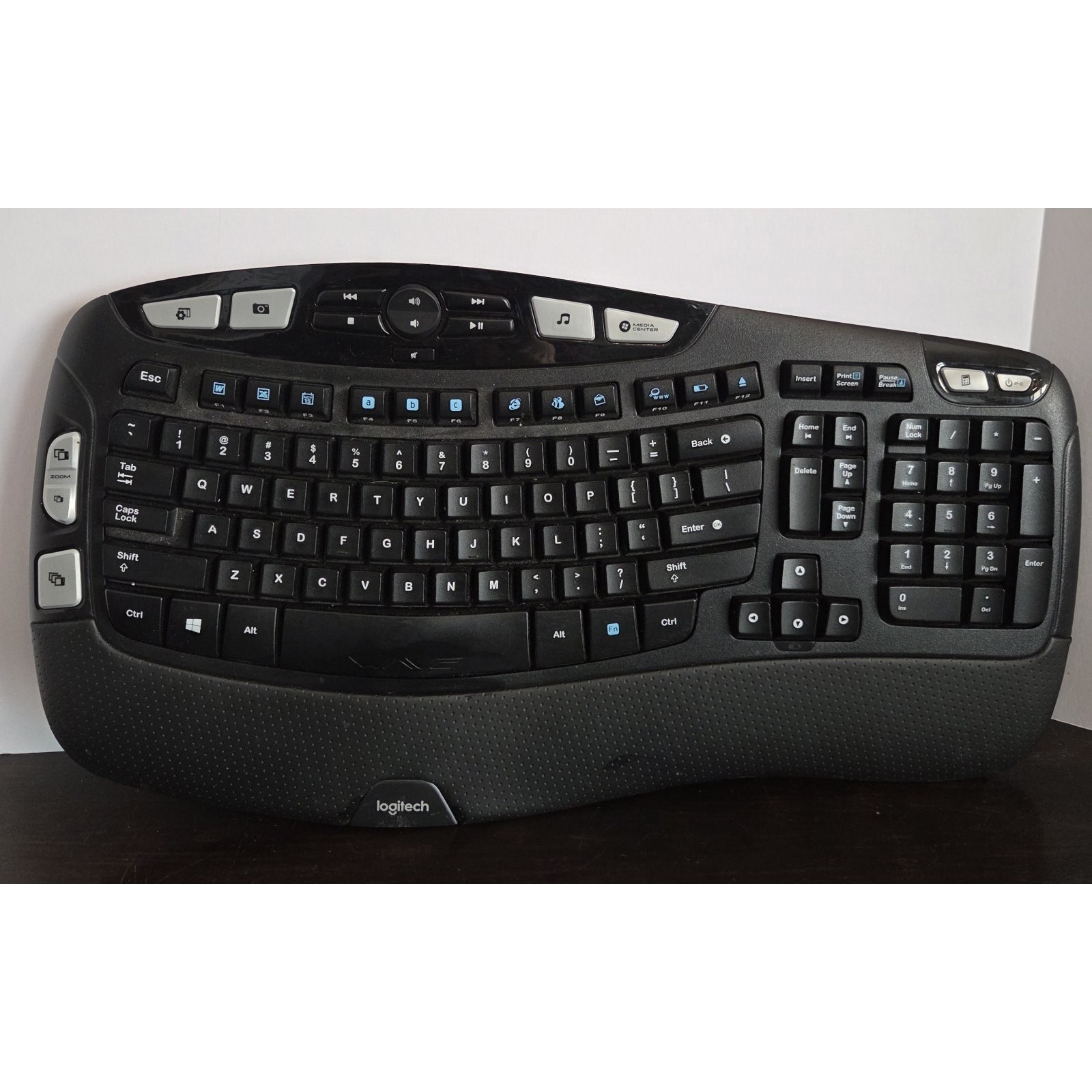 Logitech K350 Y-RBN90 Wireless Wave Ergonomic Keyboard - US - Black (920-001996)