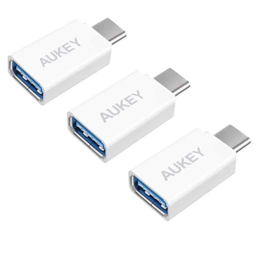 Aukey CB-A1 USB 3.0 A to C Adapter (3-Pack) CB-A1 White