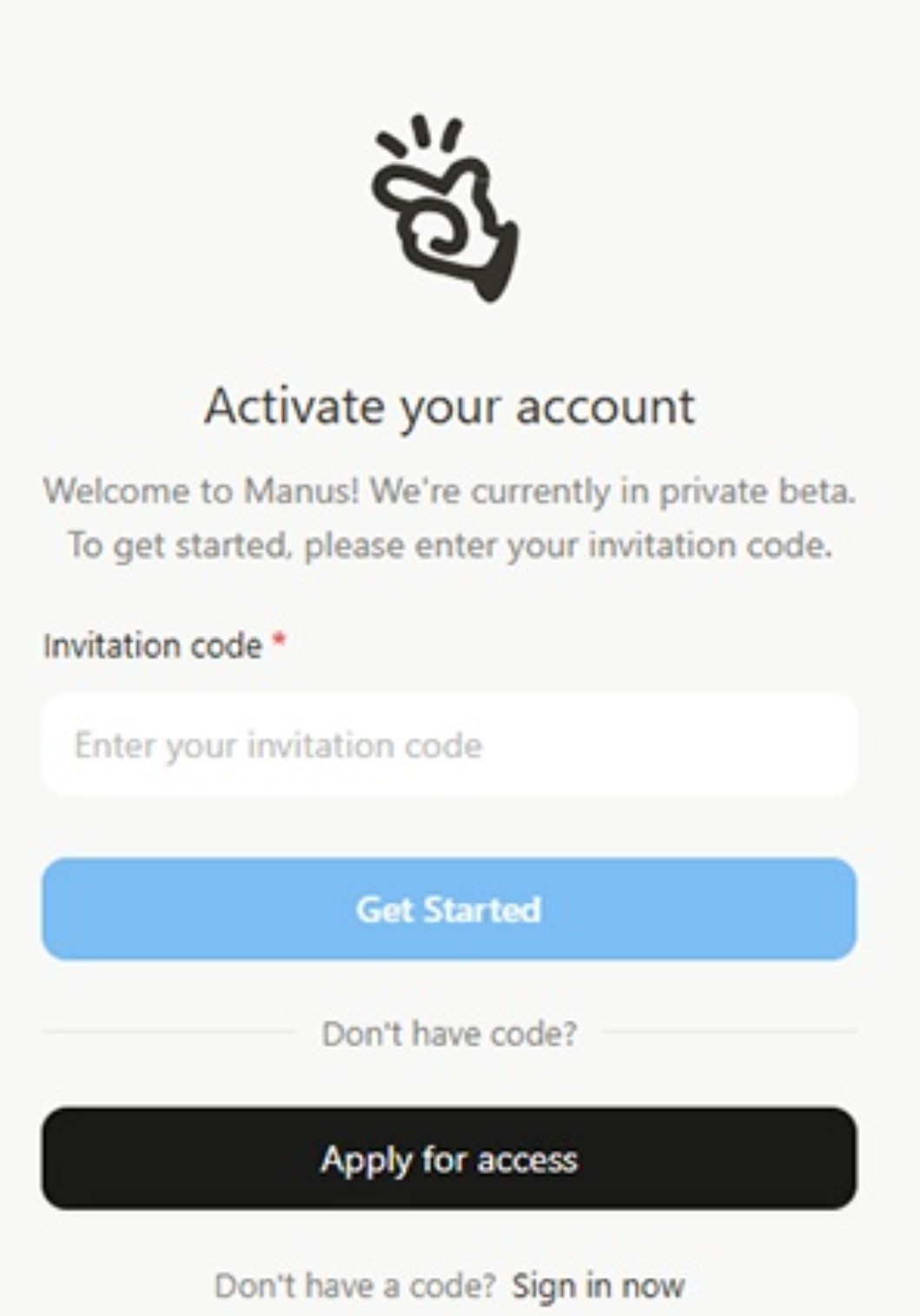 Manus AI Agent Invite Code