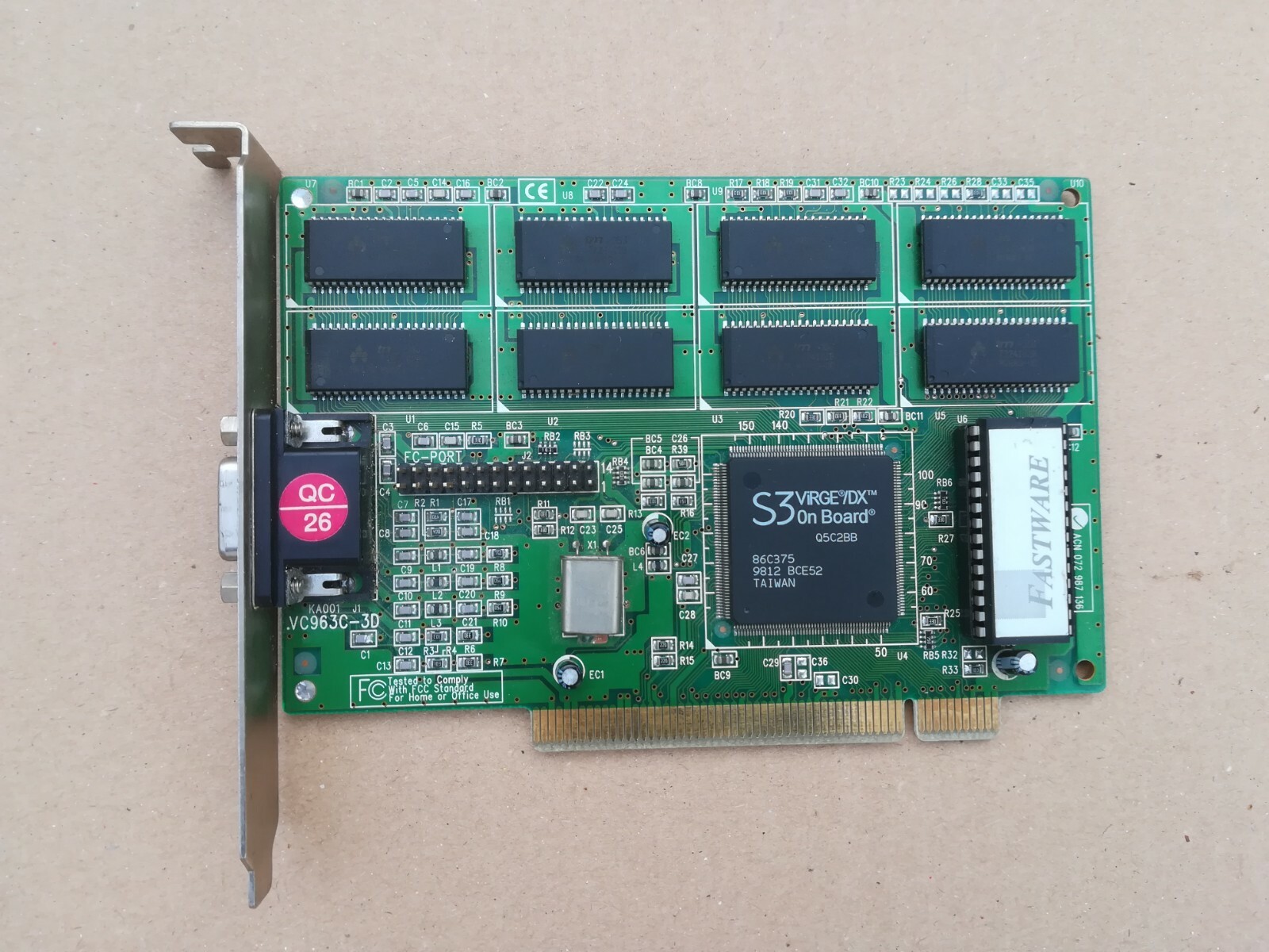FastWare S3 VIRGE/DX VC963C-3D 4MB VGA Graphics Adapter Card 