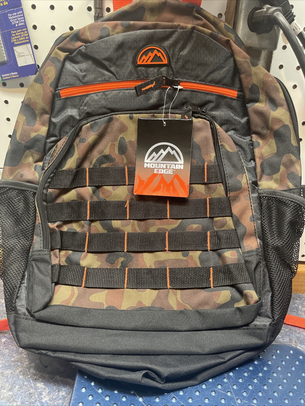 Mountain Edge Black And Brown Camouflage￼Backpack School Book Bag