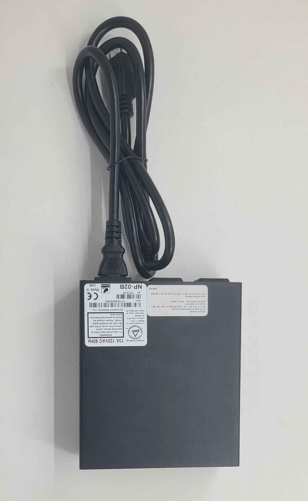 netBooter NP-02B Remote Switched PDU with 2 Power Outlets, 120V/13A.