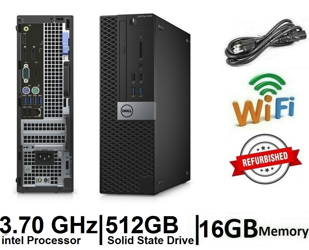 Dell 3.70GHz Intel CPU Desktop 5040 Computer CLEARANCE 512GB SSD WINDOWS 11 HDMI