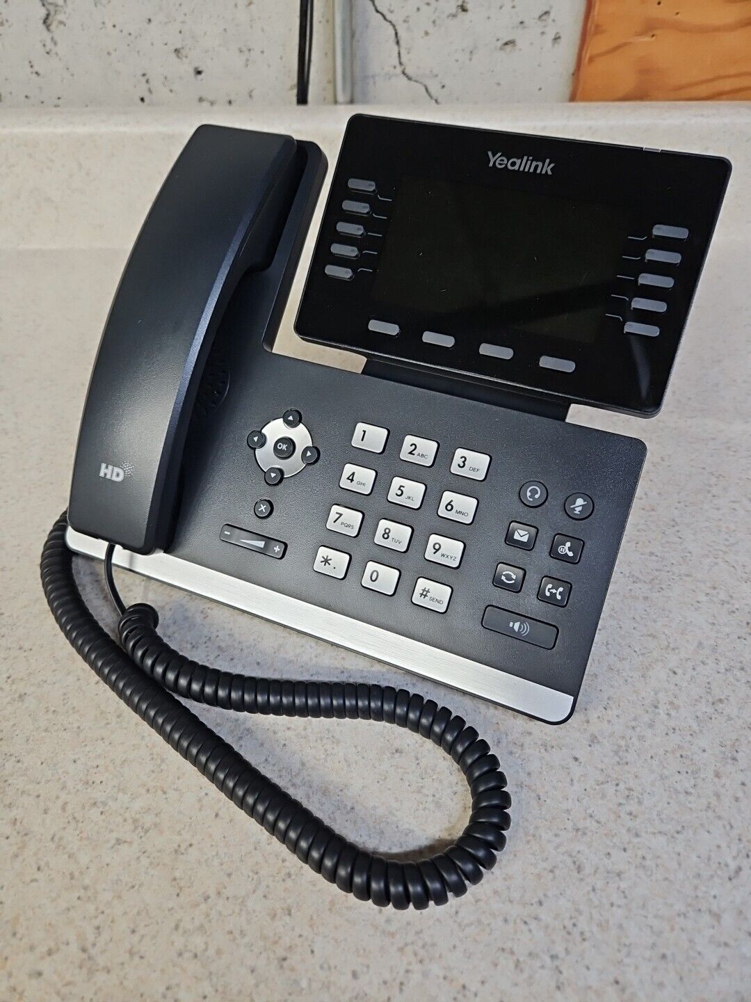 Yealink T54W IP Phone, 16 VoIP Accounts. 4.3-Inch Color Display - Black