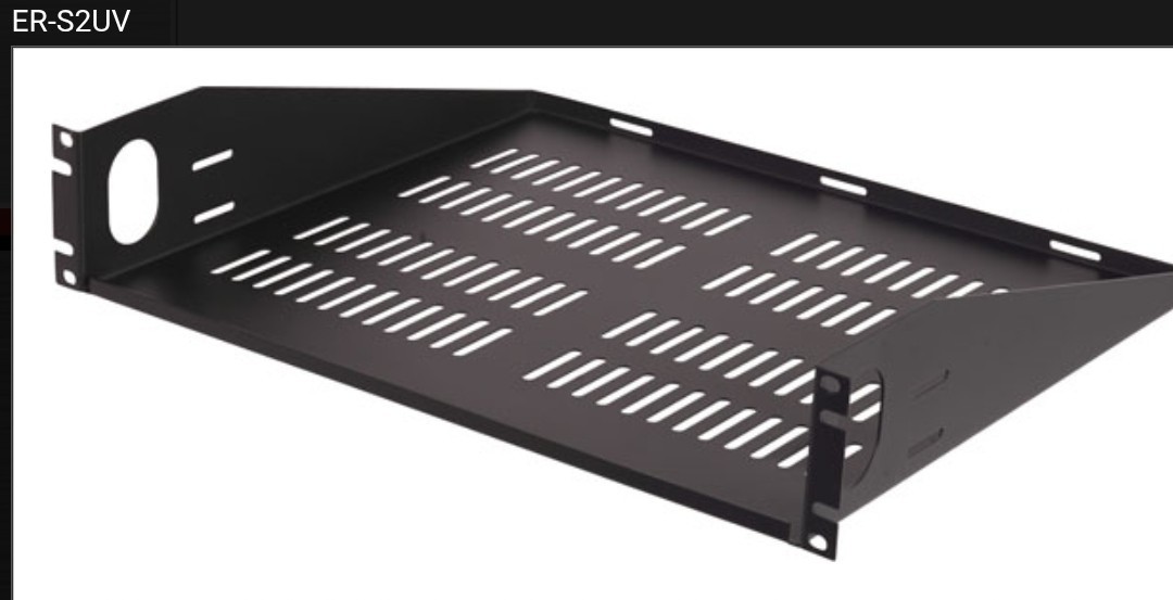 Video Mount Products Vented 2u rack shelf