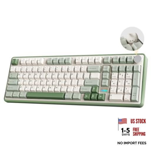 B98 PRO 96% Wireless Mechanical Keyboard Milk V2 Linear Switch Matcha Green