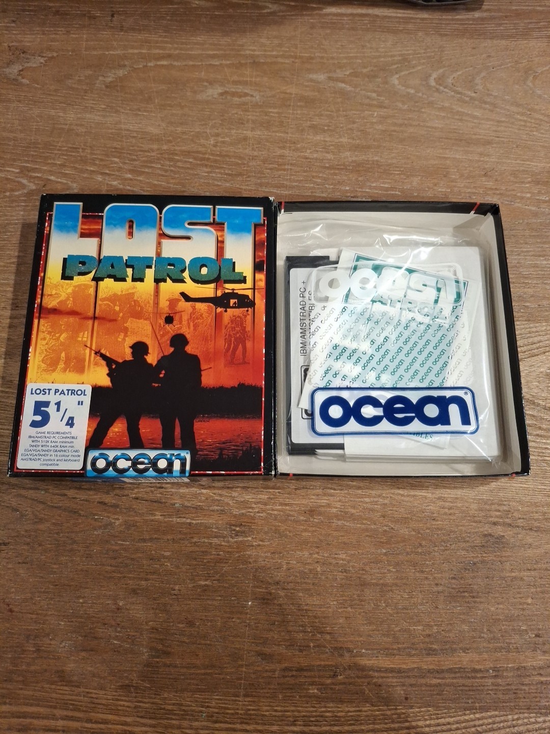 Lost Patrol Big Box  /CIB (Ocean) Very Rare Floppy Discs 5 1/4 100%