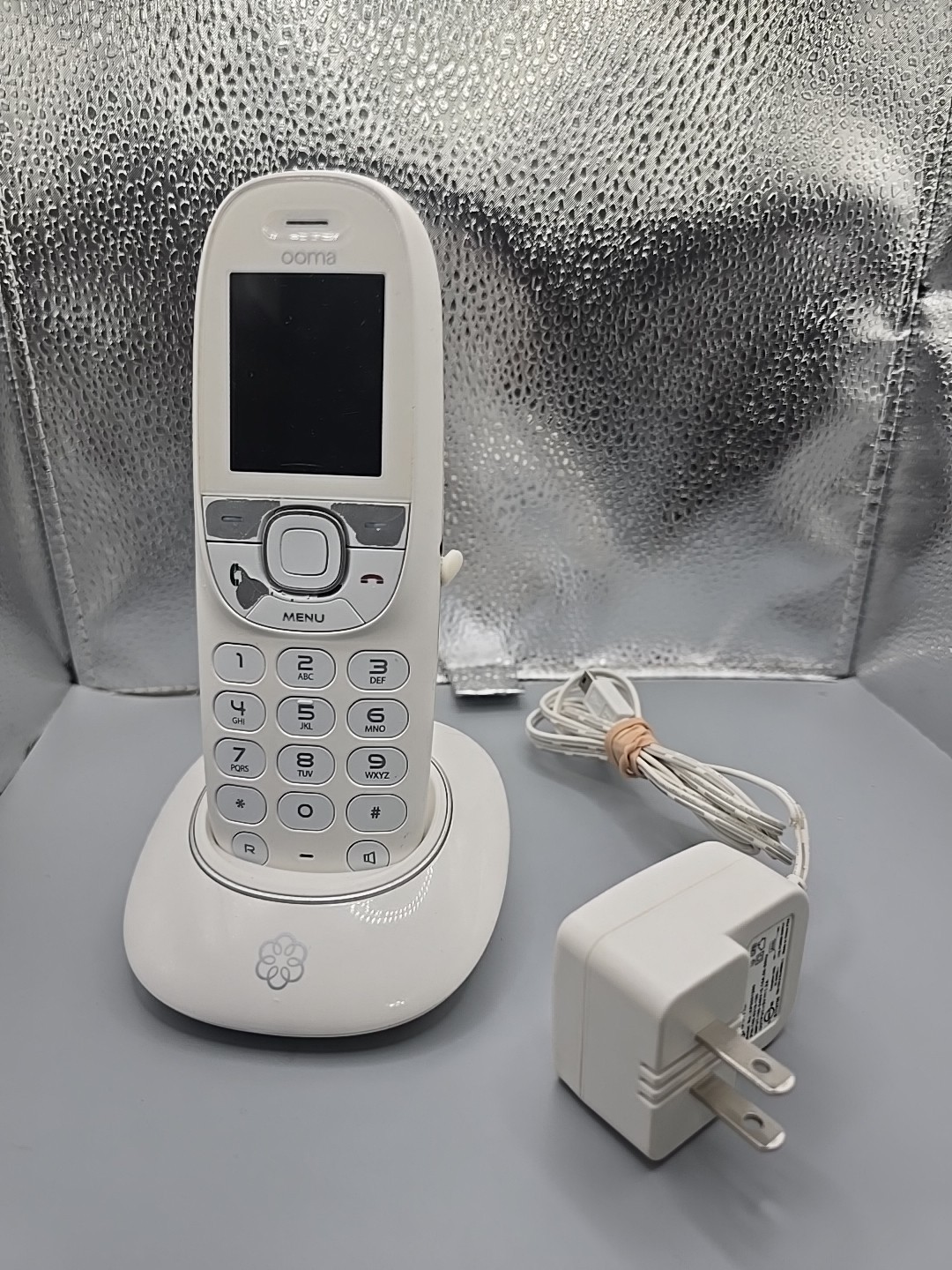 Ooma HD2 Phone Handset White with Charging Base - Requires Ooma Telo