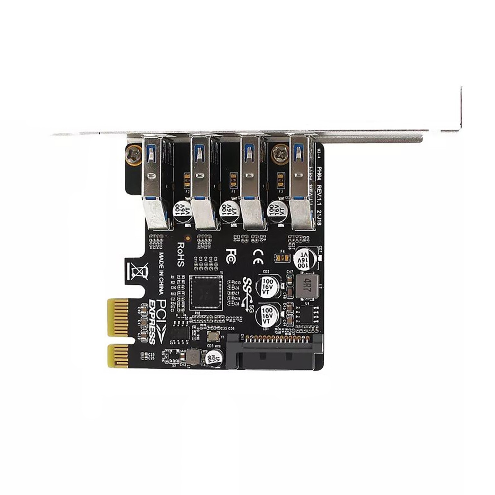 4 Ports USB 3.0 PCI-E Expansion Card PCI Express PCIe USB 3.0 HUB Adapter 5Gbps
