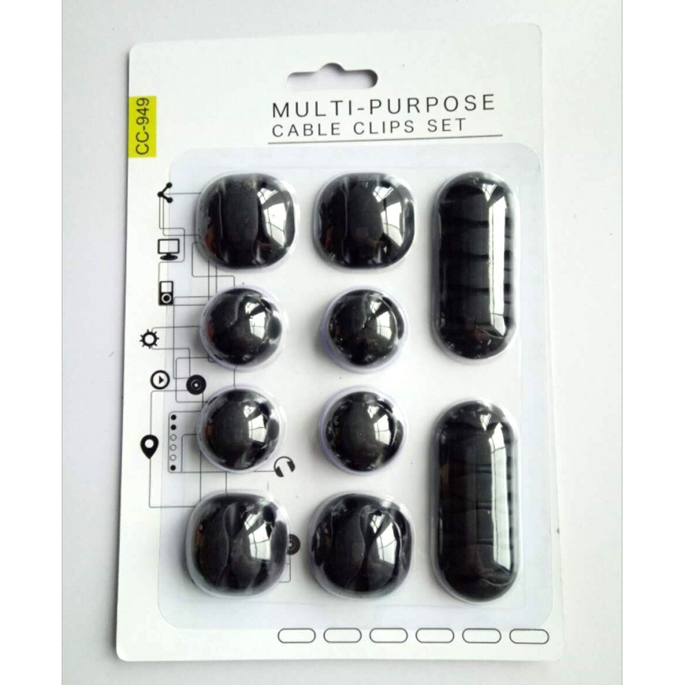 10 Pcs Cable Reel Organizer Cord Management Charger Desktop Clip Wire Holder US