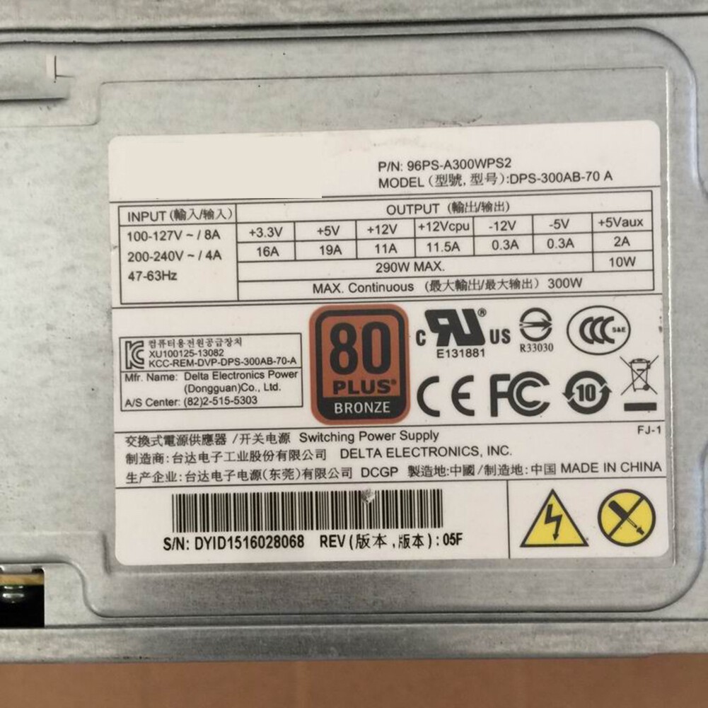 DPS-300AB-70 A 300W Power Supply for Advantech IPC-610G 610L 510 IPC-6606 6608 R