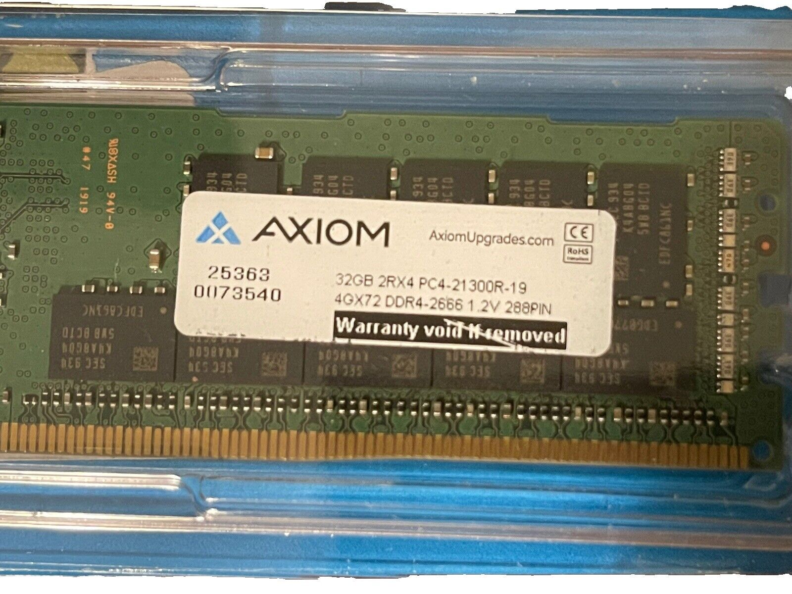 Axiom Memory Solution 32gb Ddr4-2666 Ecc Rdimm 4x70p98203-x New, Never Used