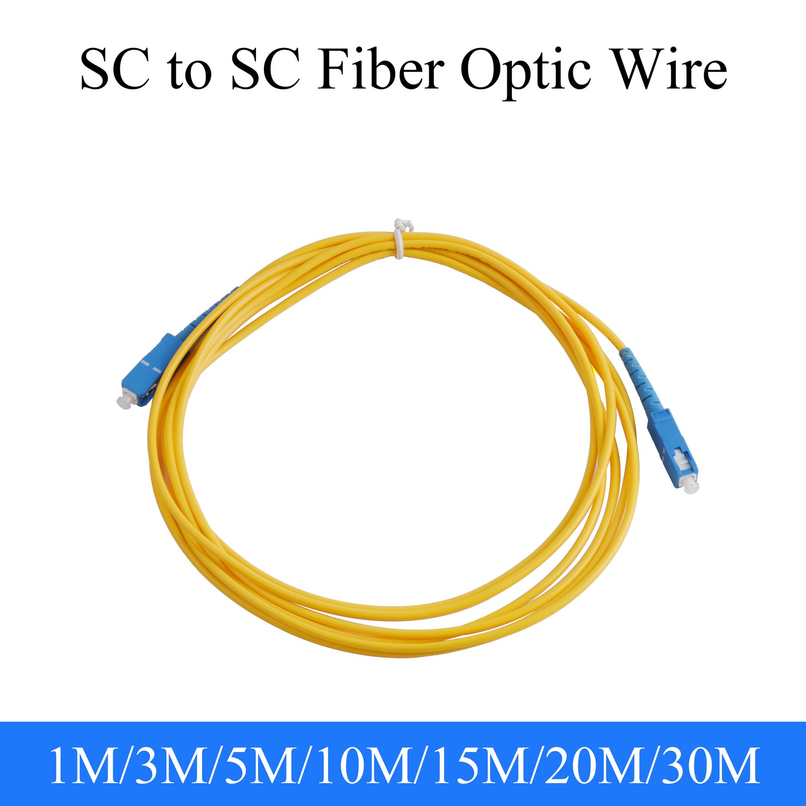 5 Pack UPC SC-SC Single Mode Simplex Fiber Cable, Single Core Indoor Patch Cord