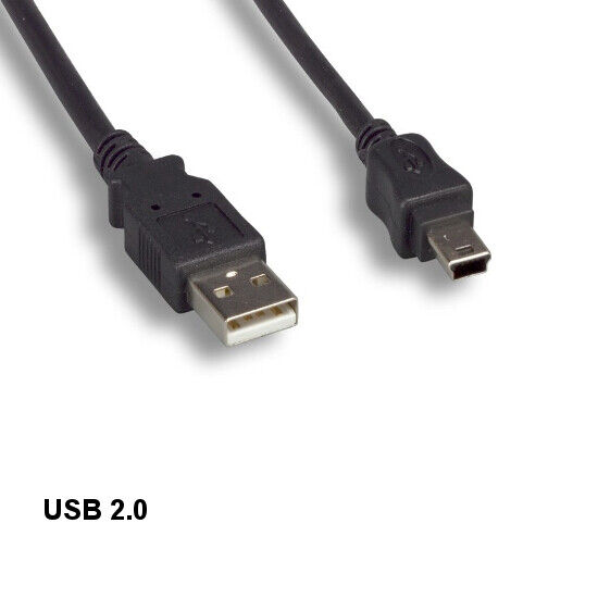 Kentek 15' USB 2.0 A Male to Mini B 5Pin Male Cord Camera PDA MP3 PS3 Controller
