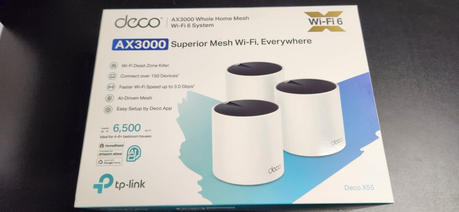 TP-Link Deco AX3000 WiFi 6 Mesh System Deco X55 (3-Pack) Open Box