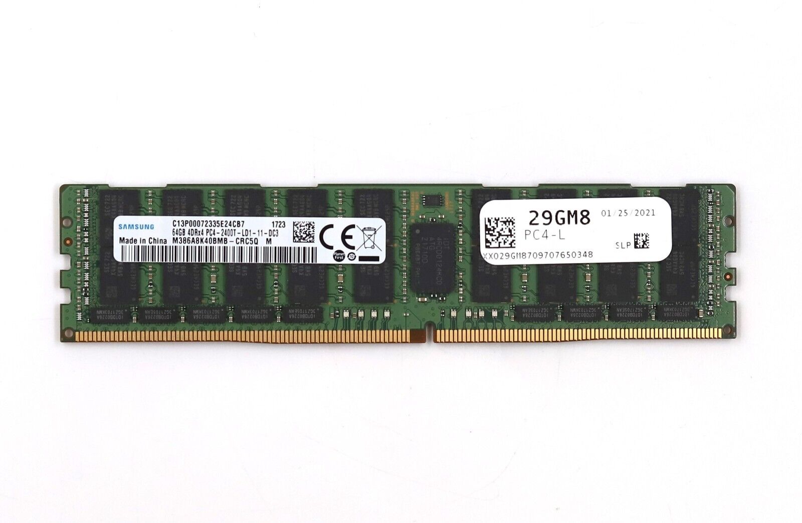 Samsung 64GB 4DRx4 PC4-2400T-LD1-11-DC3 Server Memory M386A8K40BMB-CRC5Q Tested