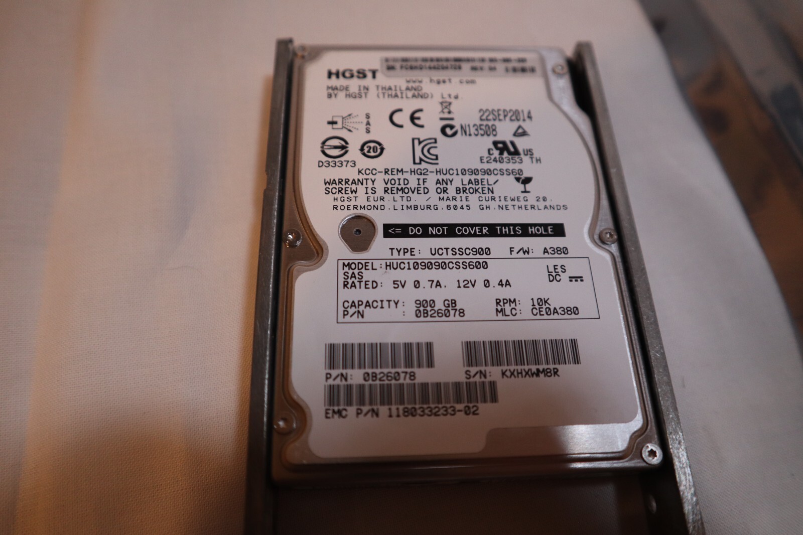 Hitachi HGST HUC109090CSS600 900GB 10K RPM 64MB Cache 2.5" SAS Server Hard Drive