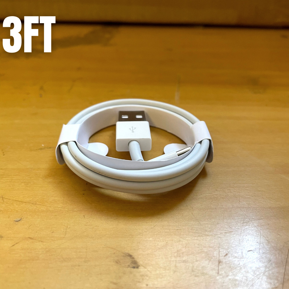 6Pack 3Ft 6Ft USB Cable Lot For iPhone 11 XS SE iPad Charger Charging Data Cord