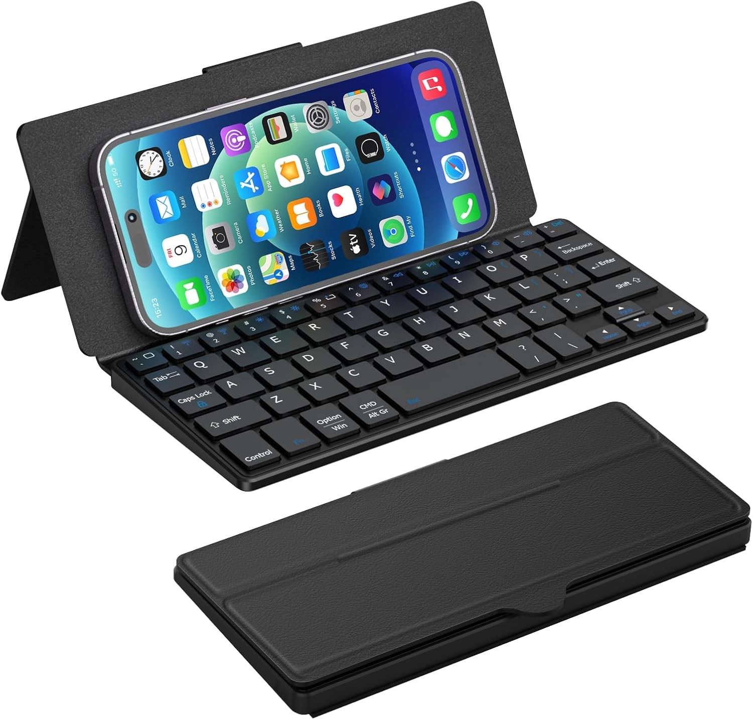 Doohoeek Universal Bluetooth Mini Keyboard for Samsung Z Fold,iPad Mini 7,Phones