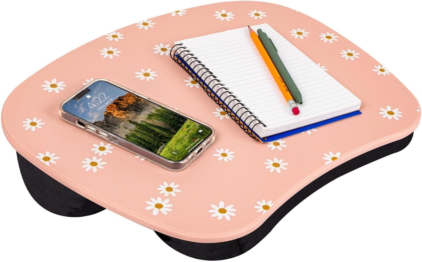 MyStyle Lap Desk - Pink Daisy Fits 15.6" Laptops