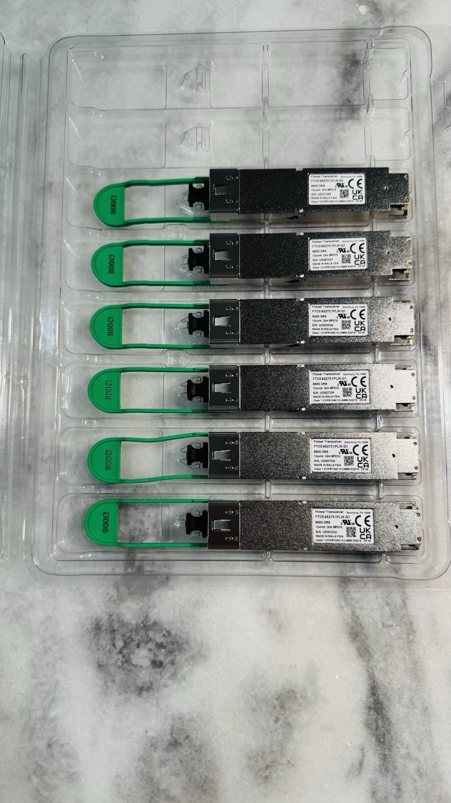Brand New Finisar (coherent) 800g - Dr8 Transceiver Module,  6 Total