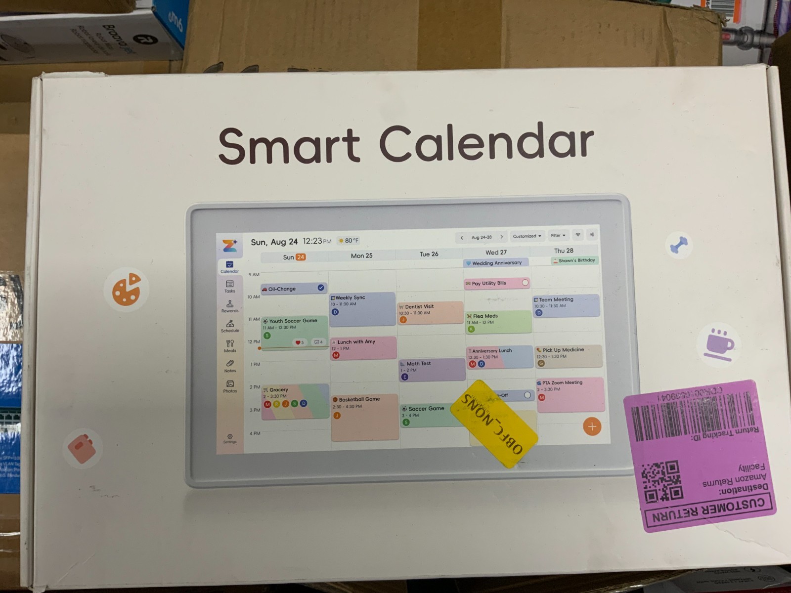 Digital Calendar 15.6 Touchscreen Smart Family Planner White X200