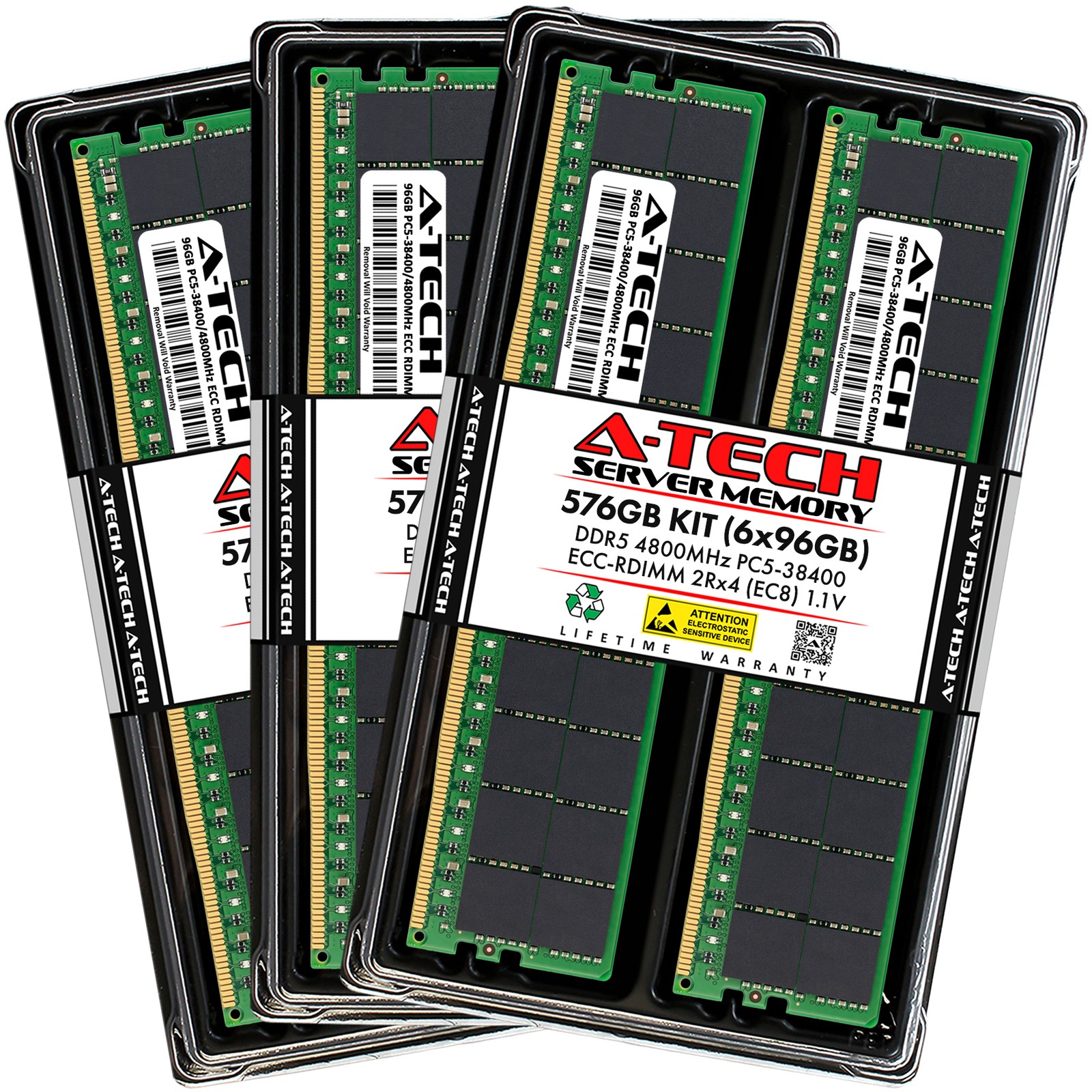 576GB 6x96GB PC5-4800 EC8 RDIMM ThinkMate NearLine STX-NL-QE16 Memory RAM