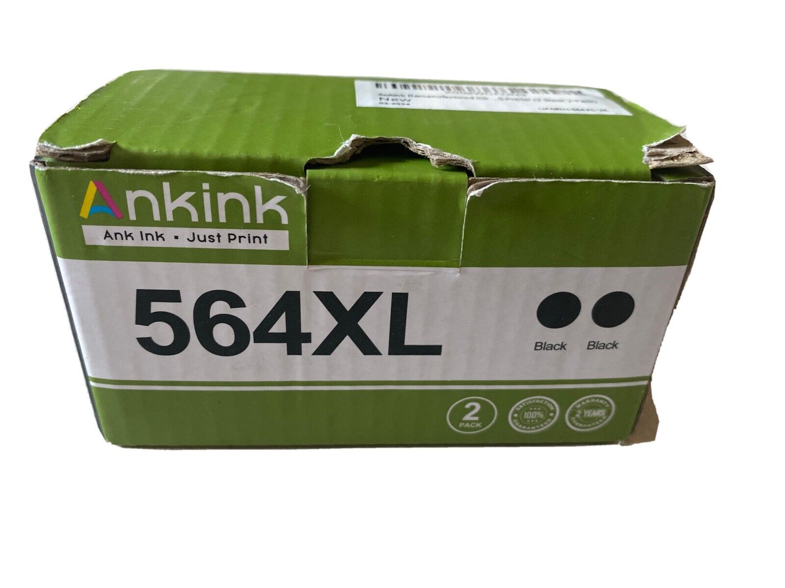 🆕 Ankink 564XL Compatible Ink Cartridges 2-pack Factory Sealed, Black 