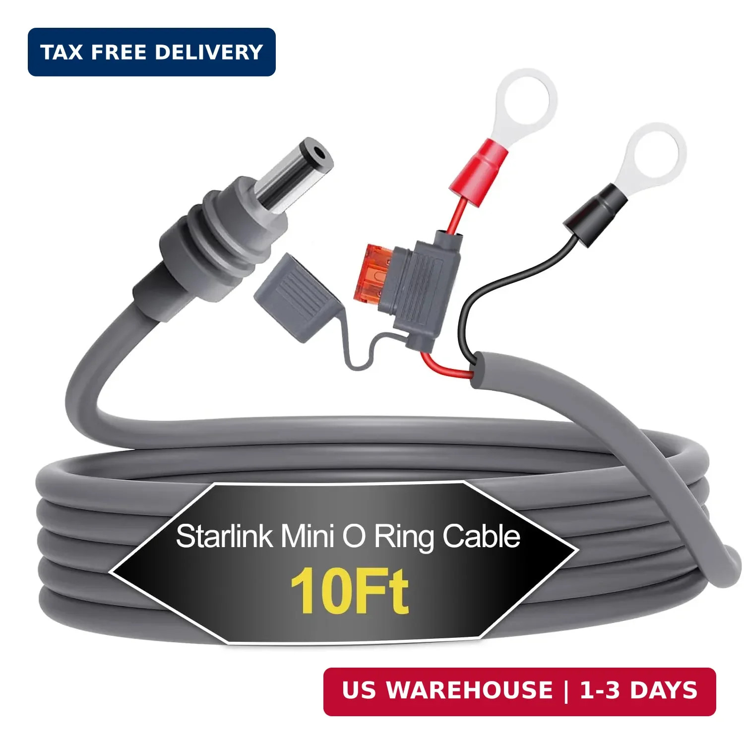 Starlink Mini O Ring Connecters Extension Cable, 18AWG, Starlink Mini Direct Bat