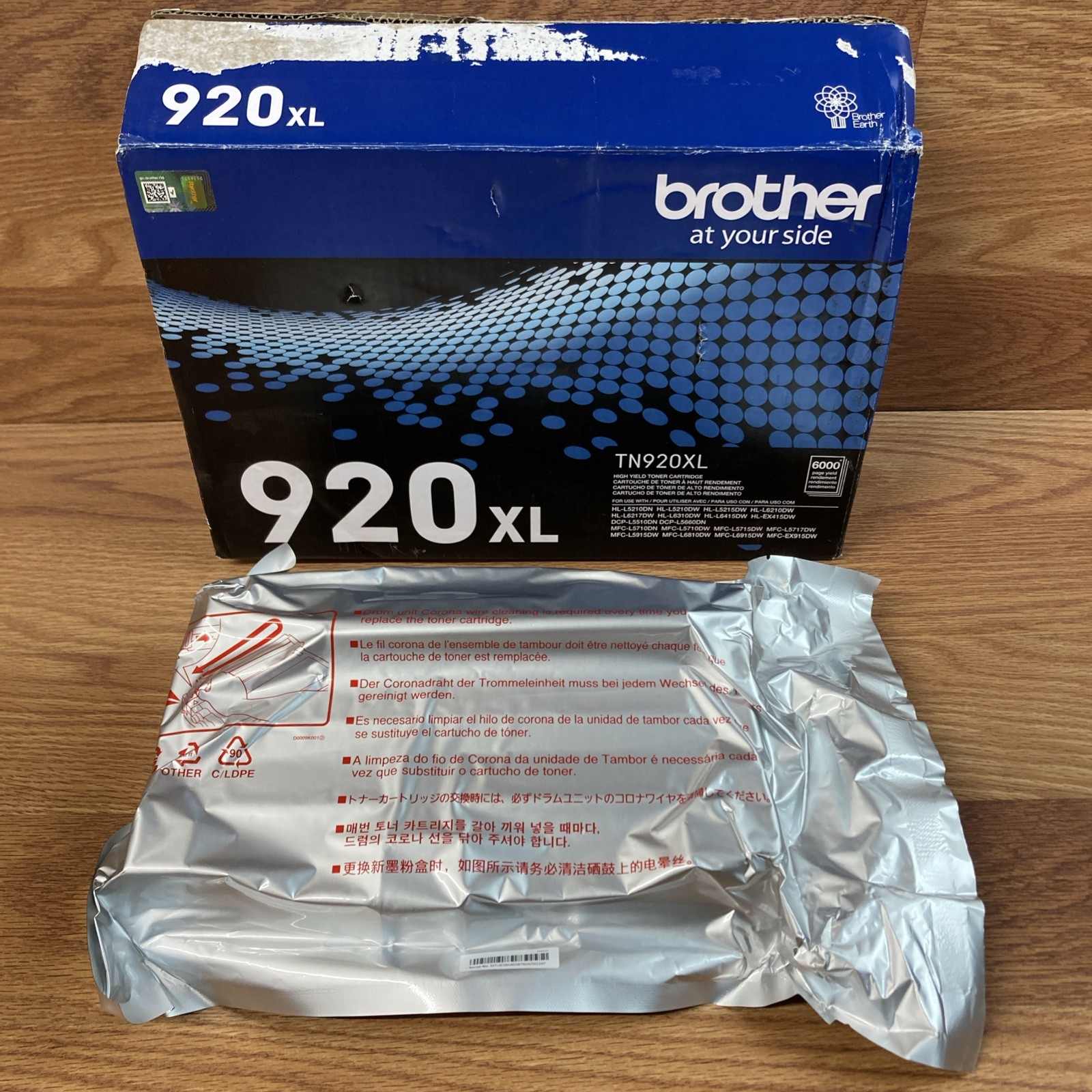 Genuine OEM Brother TN920XL High Yield Black Toner Cartridge - OPEN BOX