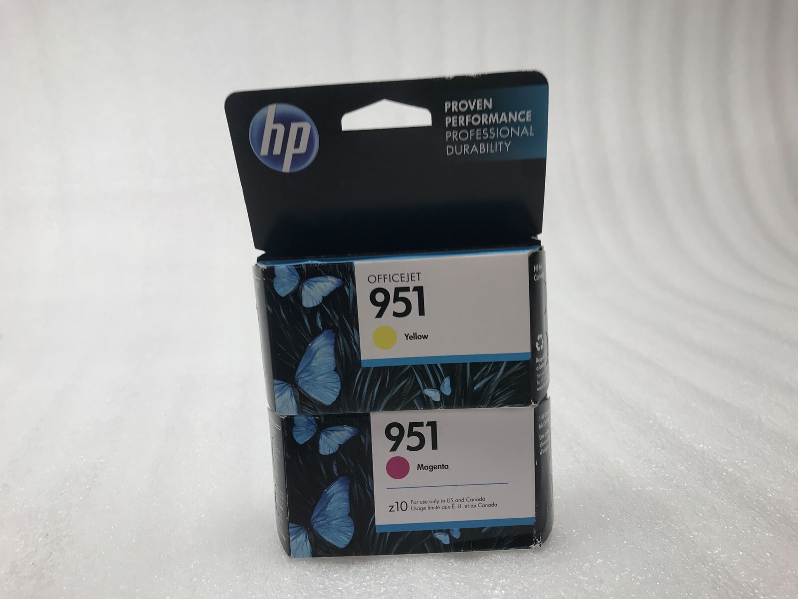 Set x2 Genuine HP OfficeJet 951 Yellow/Magenta New Sealed