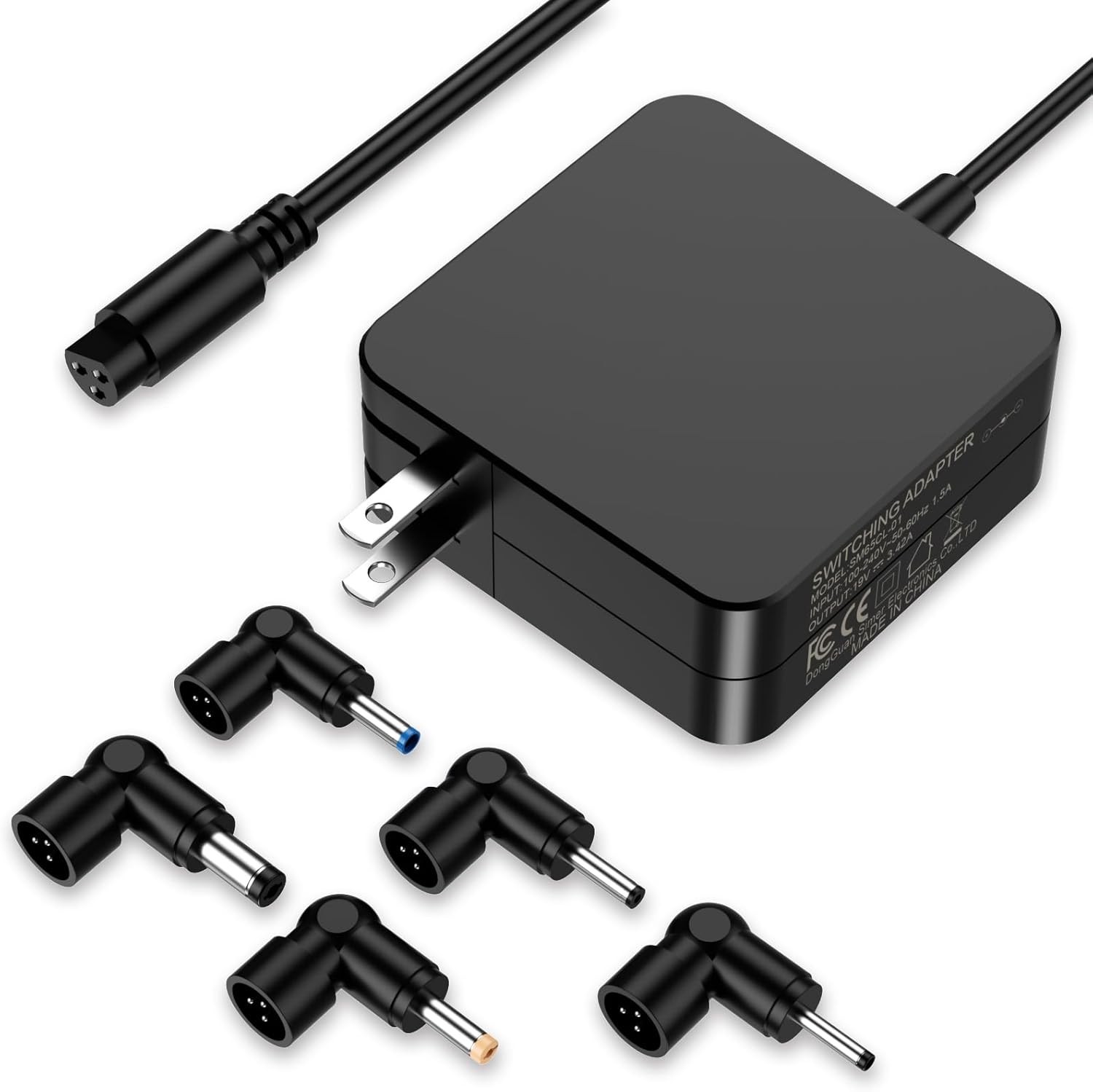 65W Universal Charger with 5 Round Tips for ASUS VivoBook ZenBook Chromebook
