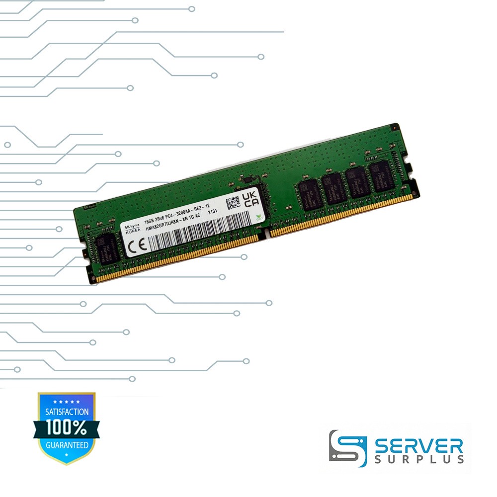 SK hynix 16GB DDR4-3200 PC4-25600 2Rx8 ECC REG RDIMM HMA82GR7DJR8N-XN