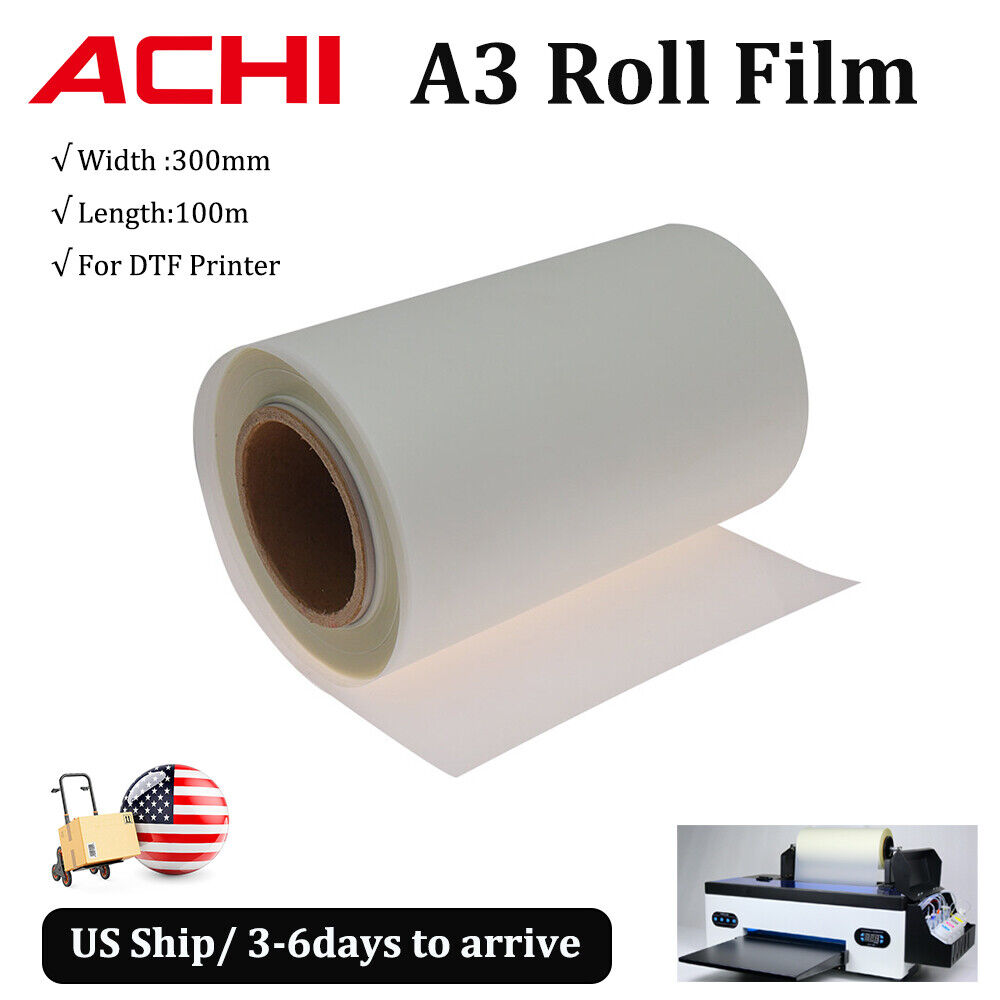  ACHI A3 Roll Film Heat Transfer Film Tshirt For DTF Printer Transfers Film
