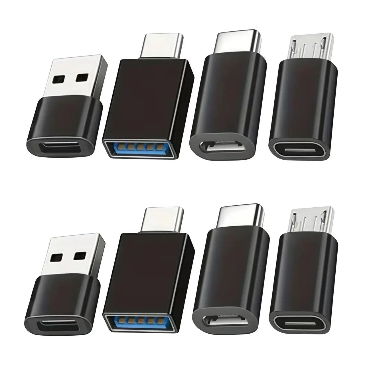 USB A to USB C Adapter Set 8PCS USB 3.0 OTG Converter for Samsung MacBook Laptop