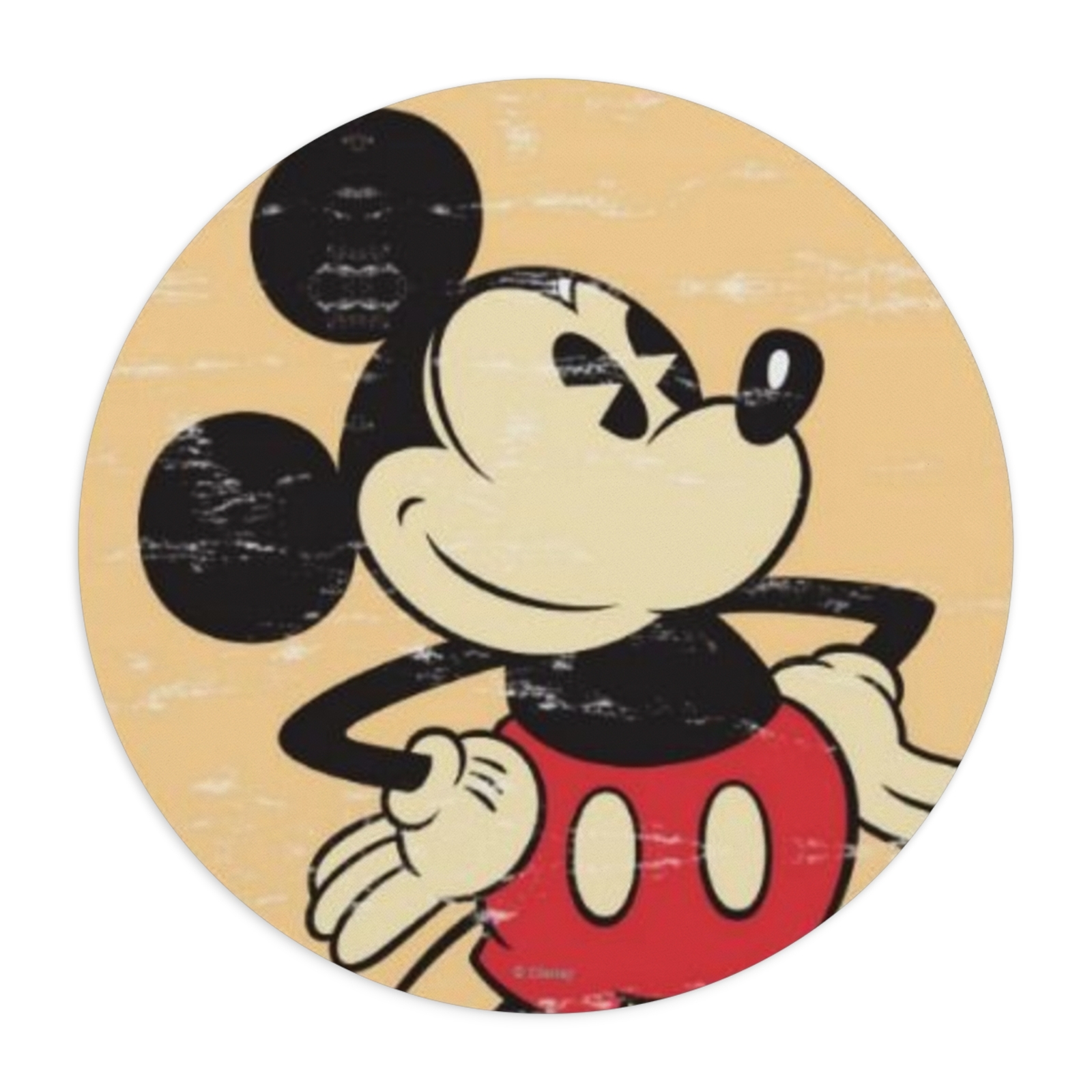 CLASSIC MICKEY ART 8" CUSTOM ROUND  MOUSE PAD DESK MAT OFFICE