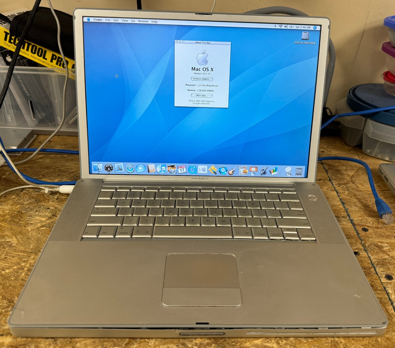 Apple PowerBook G4 15-inch FW800 December 2003 1.25GHz (M8981LL/A)