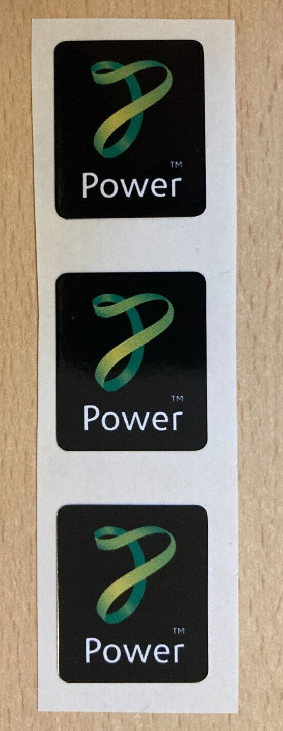 IBM power logo stickers 3x2.5cm 3pcs vintage laptop server